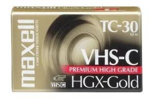 Fita Vhs-c Maxell Hgx-gold Tc-30 Lacrada Com 05 Unidades